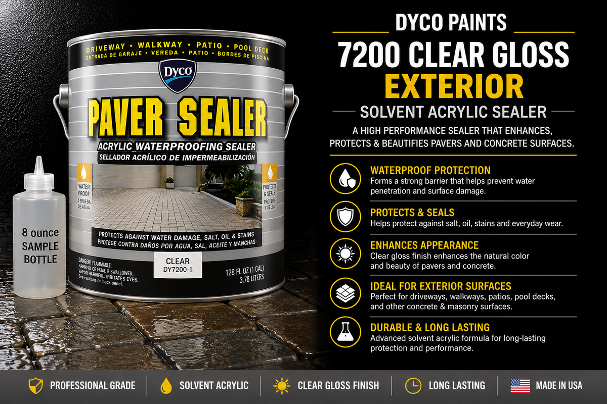 Dyco 7200 Clear Gloss Paver Sealer Sample