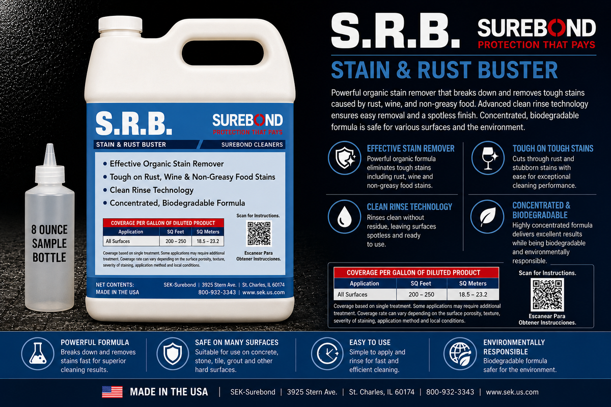 SEK Surebond S.R.B. Stain and Rust Buster Sample