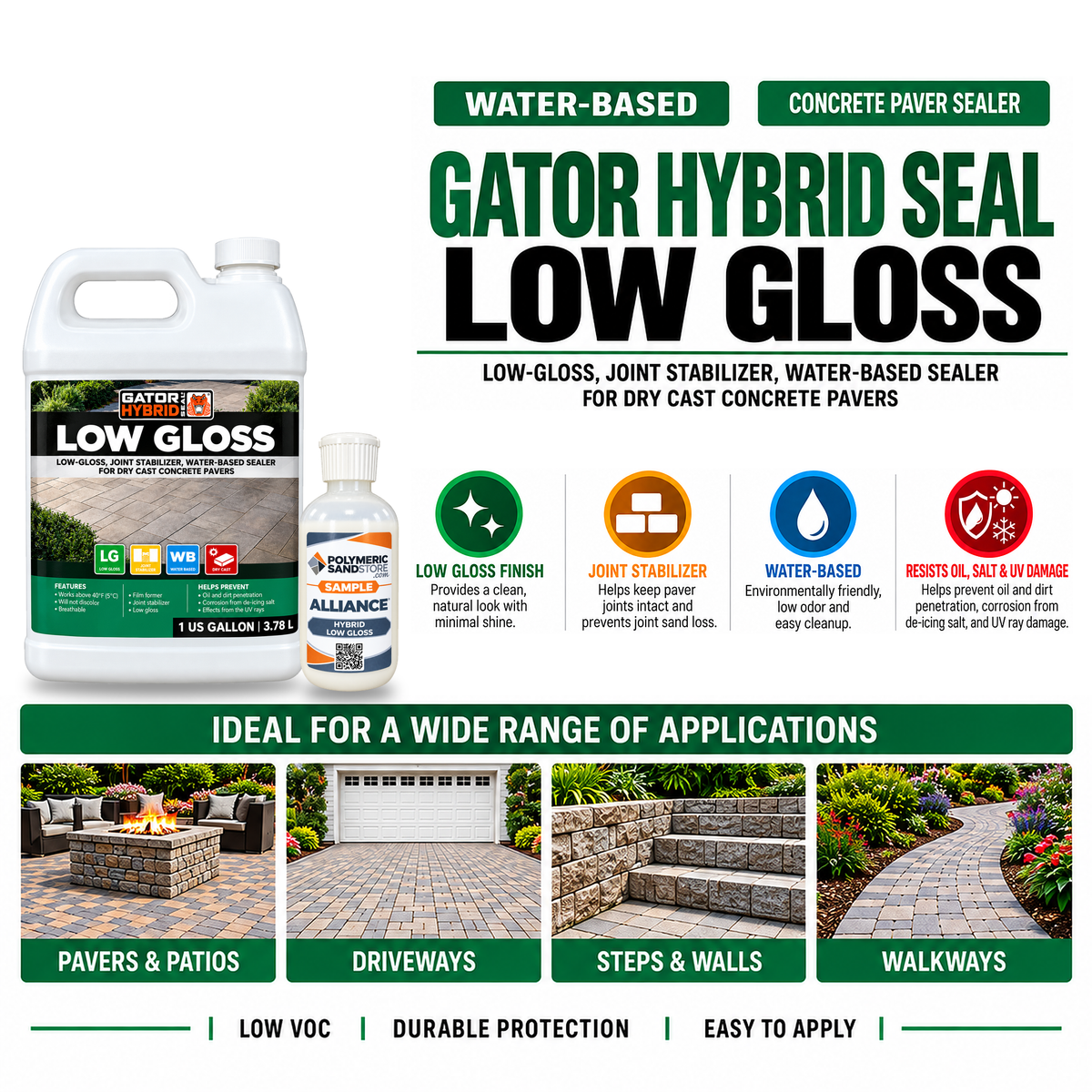 Alliance Gator Hybrid Seal Low Gloss Sealer Sample, 8 oz