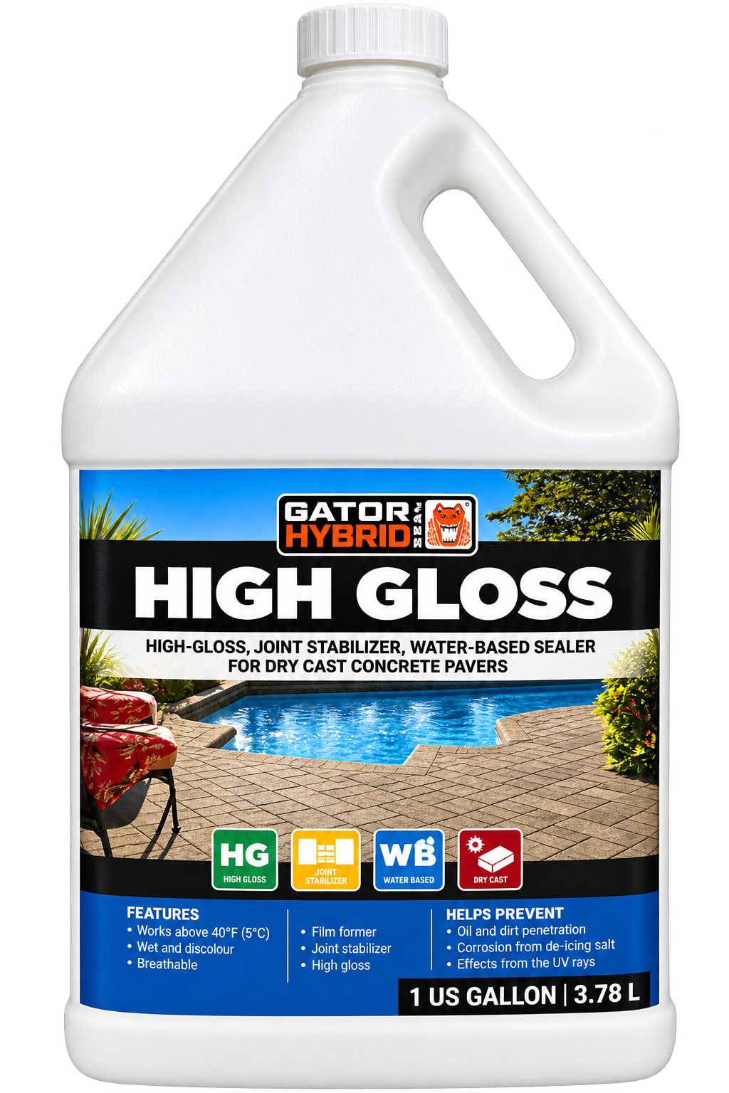 Alliance Gator Hybrid Seal High Gloss Water Based Paver Sealer