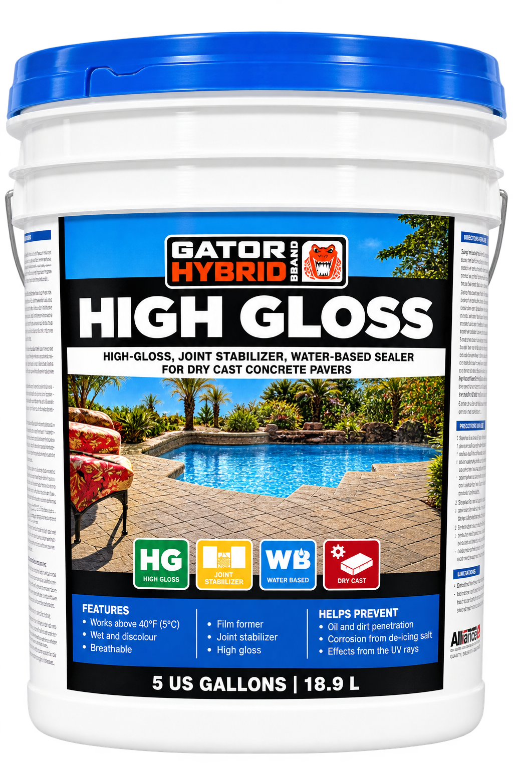 Alliance Gator Hybrid Seal High Gloss Water Based Paver Sealer