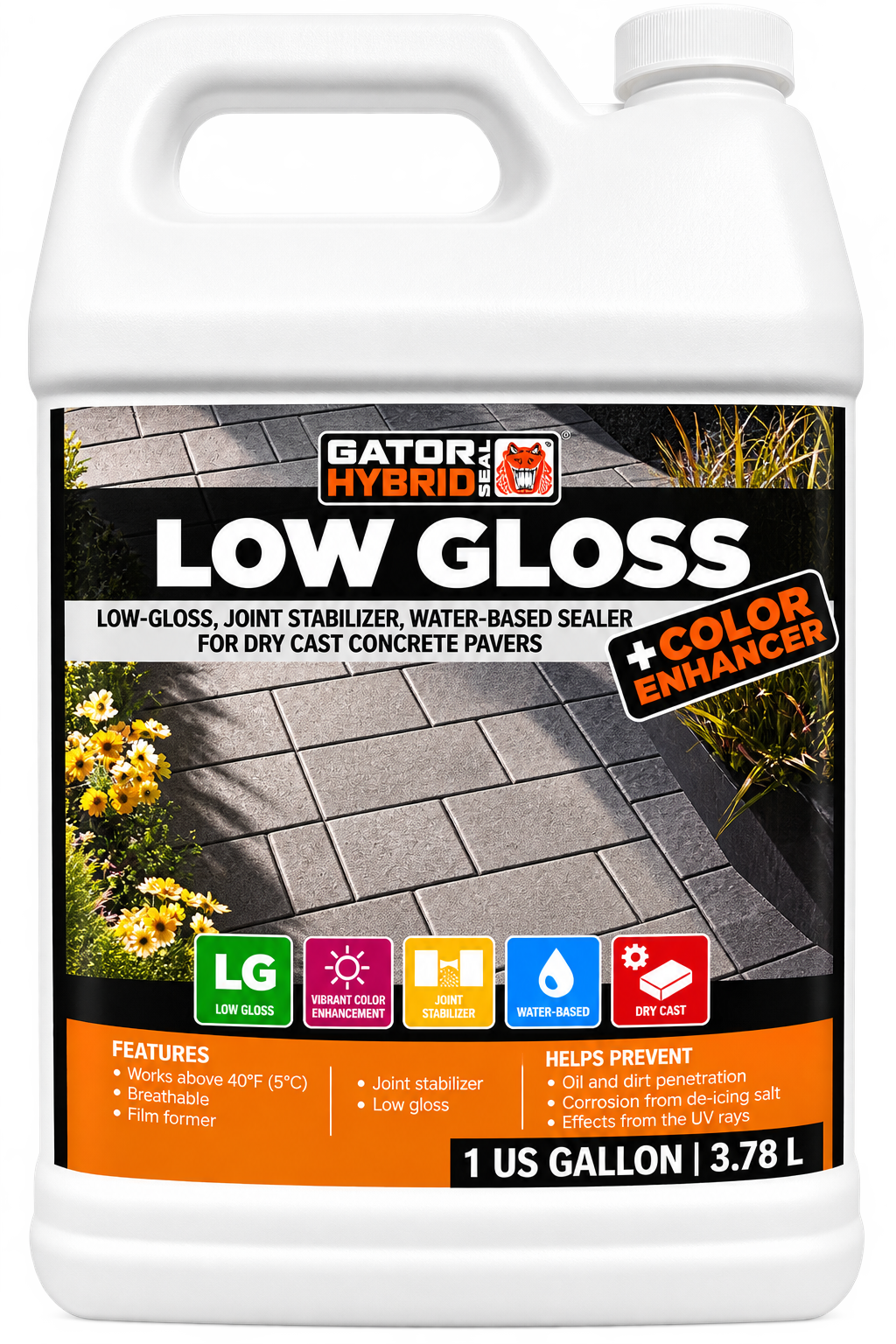 Alliance Gator Hybrid Seal Low Gloss Plus Color Enhancer, Water Based