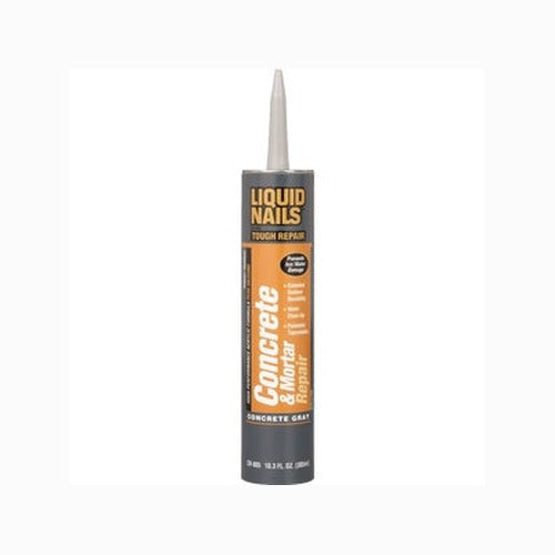 Liquid Nails Tough Repair Concrete & Mortar Repair caulk tube, 10.3 fl oz, concrete gray