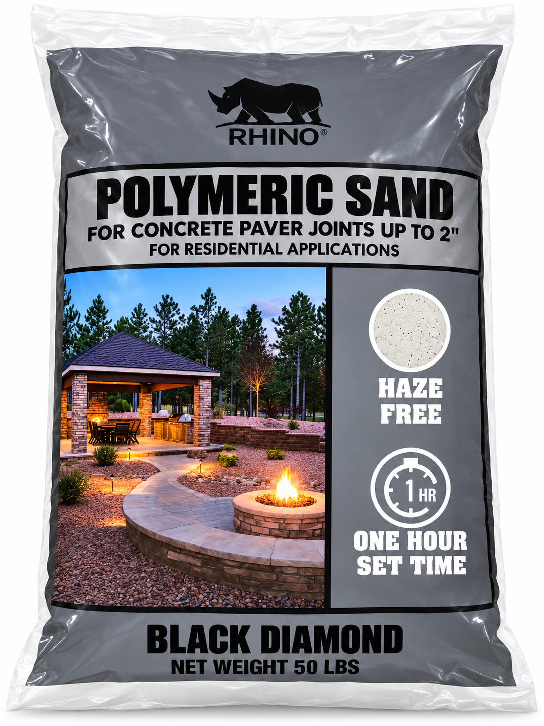 Rhino Power Bond Plus Polymeric Sand, Joints to 2 in, 10 to 50 lb