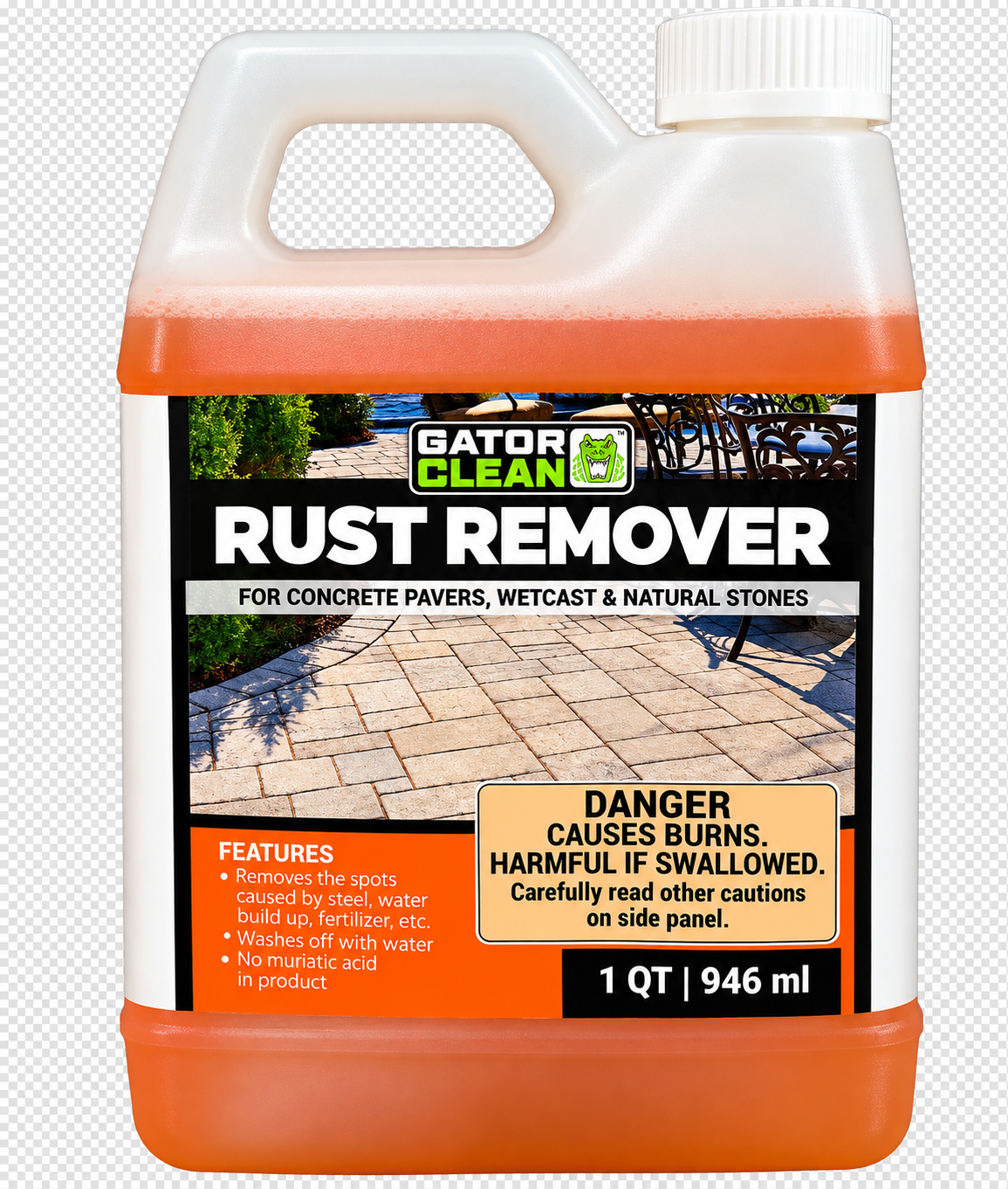 Alliance Gator Rust Remover for Pavers and Natural Stone 1 Qt
