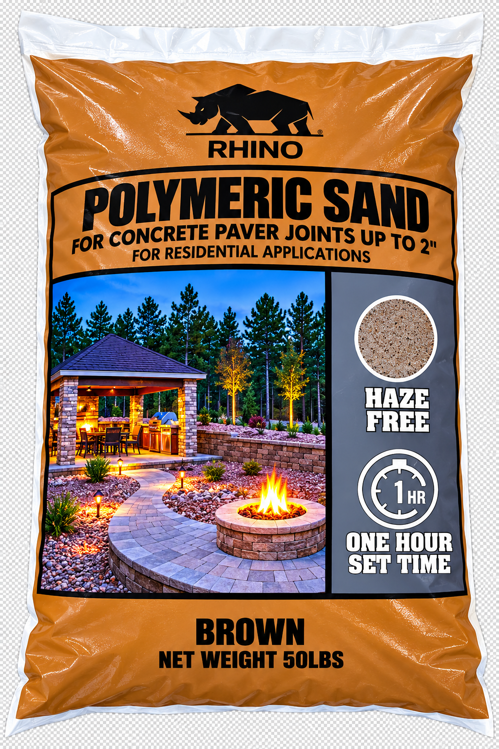 Rhino Power Bond Plus Polymeric Sand, Joints to 2 in, 10 to 50 lb