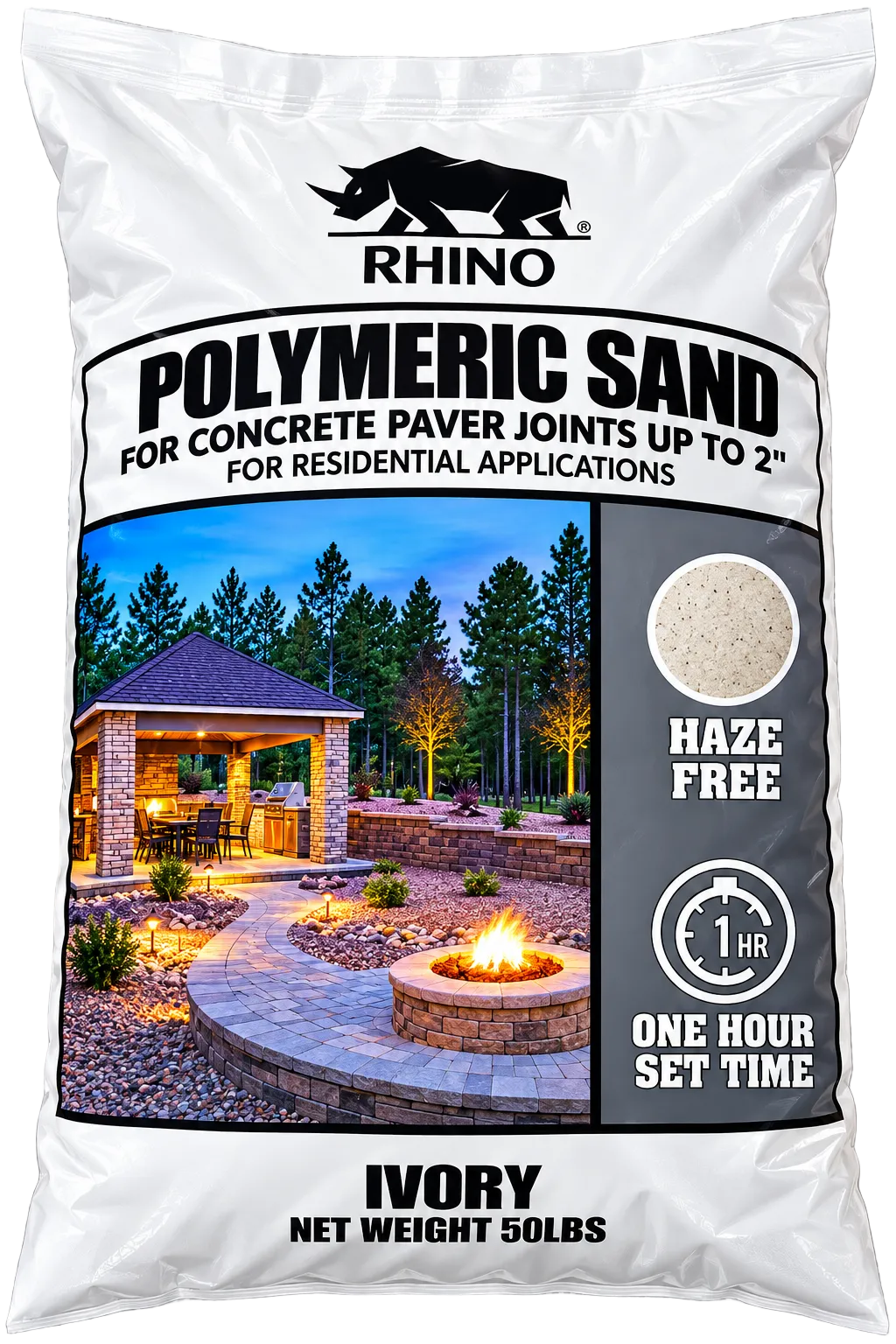 Rhino Power Bond Plus Polymeric Sand, Joints to 2 in, 10 to 50 lb