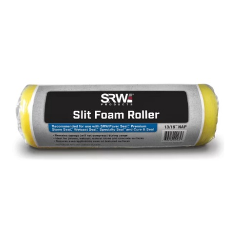 SRW Products Slit Foam Roller 13/16 inch nap for applying paver and concrete sealers