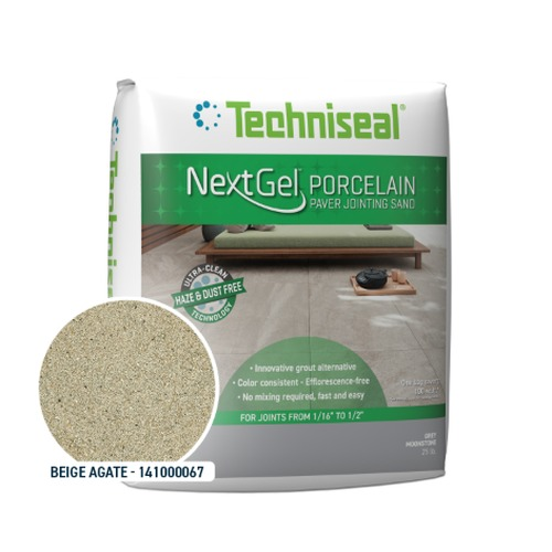 Techniseal NextGel polymeric jointing sand for porcelain pavers, Beige Agate