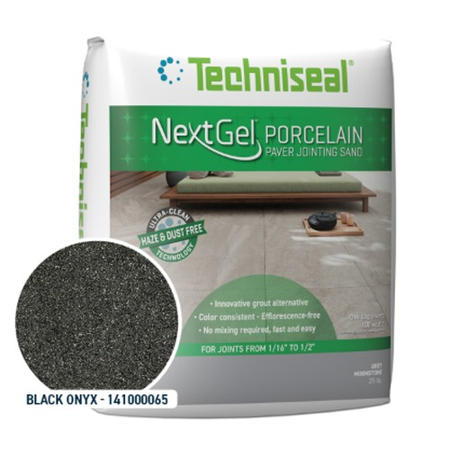 Techniseal NextGel Porcelain Jointing Sand 25 lb bag in Black Onyx
