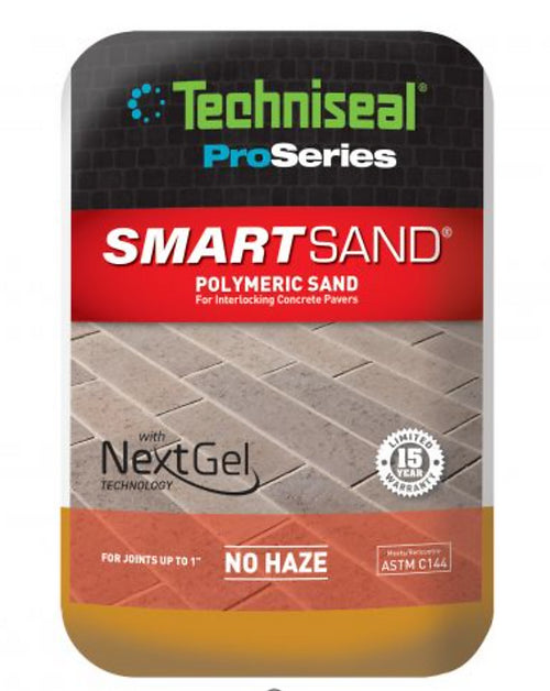 Techniseal ProSeries Smart Sand polymeric sand 50 lb bag, NextGel no haze joint sand for concrete pavers up to 1 inch