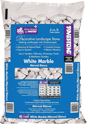 Pavestone White Marble Chips 0.5 Cu Ft Bag
