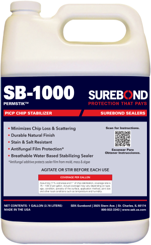 SEK Surebond SB-1000 PermStik PICP chip stabilizer 1 gallon jug