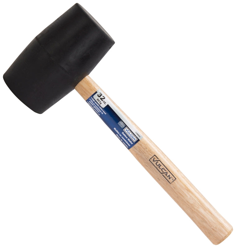 Vulcan JLO-034 Mallet, 32 oz Head, Double-Faced Head, Rubber Head