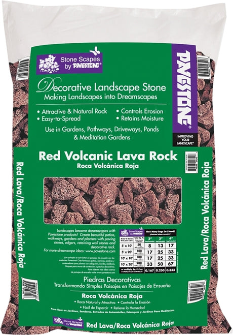 Pavestone Red Lava Rock 0.5 Cu Ft Bag