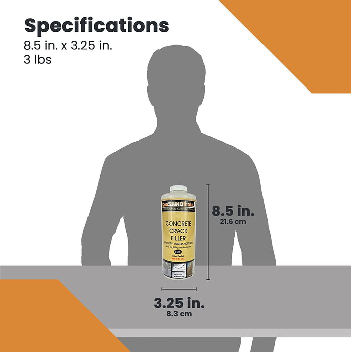 Concrete Crack Filler - 3 lb. (Single Bottle) for filling in concrete cracks on driveways, walkways and patios.