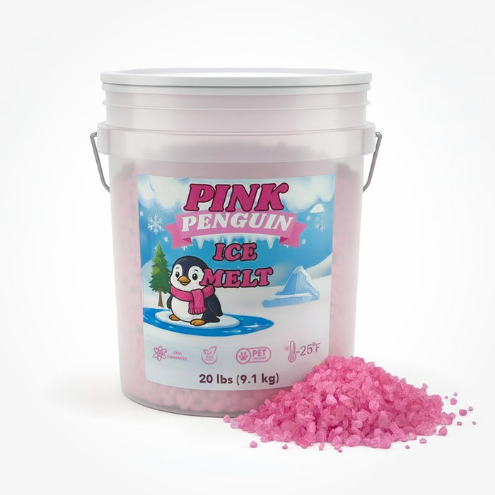 Pink Penguin CMA ice melt 20 lb pail