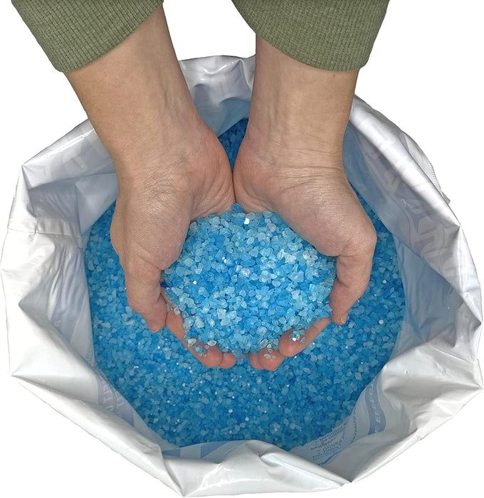 Blue Emperor Ice Melt. Environmentally Friendly Ice Melter and Pet Safe Ice Melt Effective to temperatures of -15 Degrees Fahrenheit. Comes in a 50lb Bag.