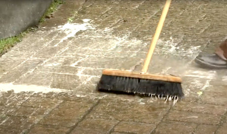 Gator Clean Shampoo cleaner for concrete pavers, patios, and natural stone, prepare the surface