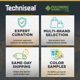 Techniseal dealer trust badges – expert curation, multi-brand selection, same day shipping, free color samples