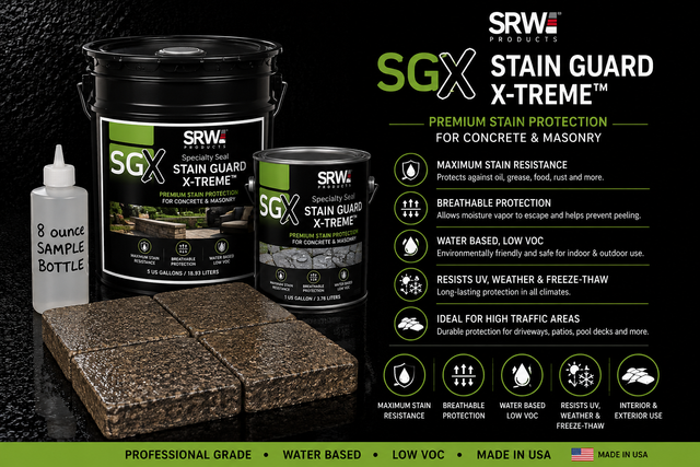 SRW SGX Stain Guard X-Treme Paver Sealer Sample
