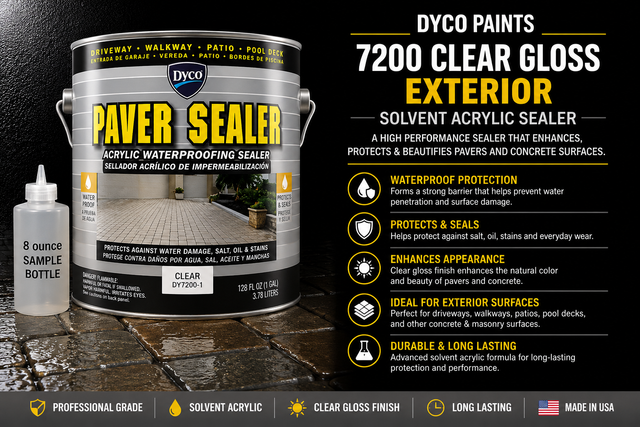 Dyco 7200 Clear Gloss Paver Sealer Sample