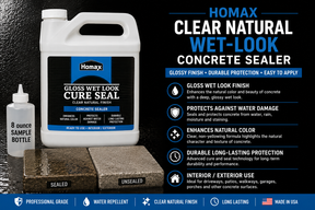 Homax Clear Natural Wet-Look Concrete Sealer Sample