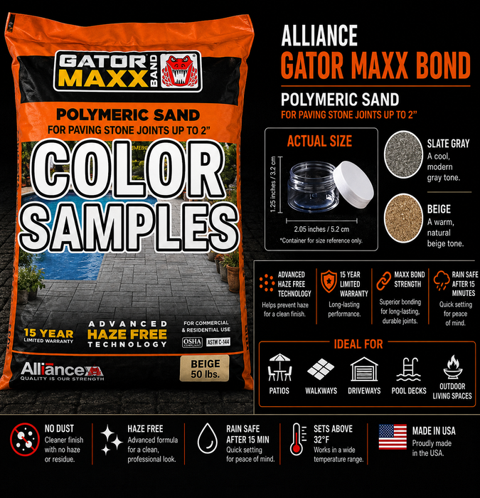 COLOR SAMPLES- Alliance Maxx Bond Polymeric Sand