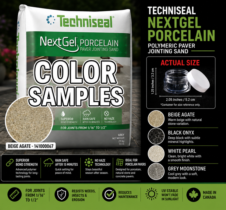 COLOR SAMPLES- Techniseal Porcelain Polymeric Sand