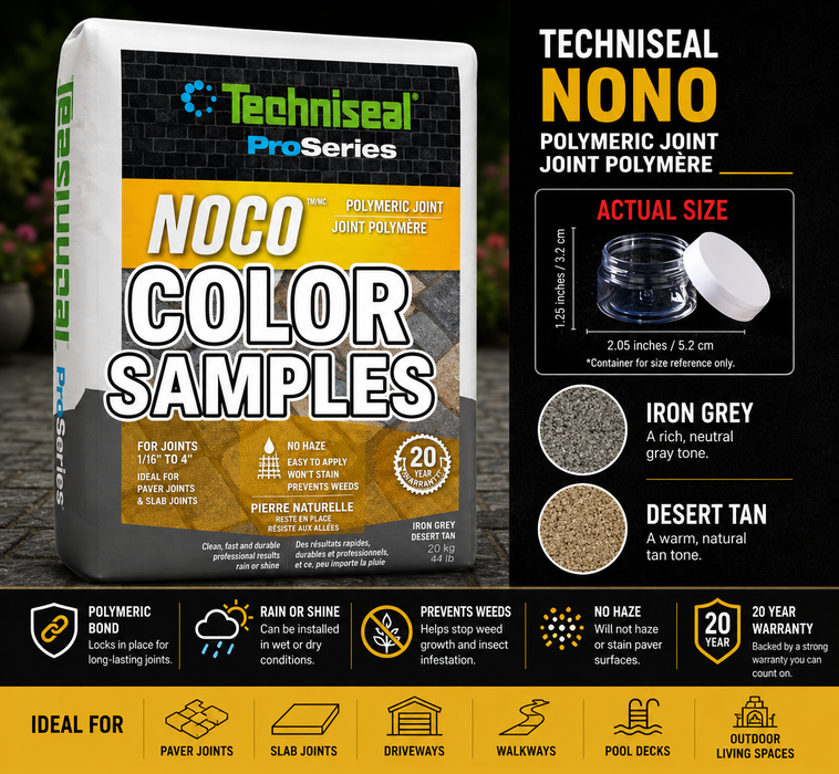 COLOR SAMPLES- Techniseal NOCO Polymeric Sand
