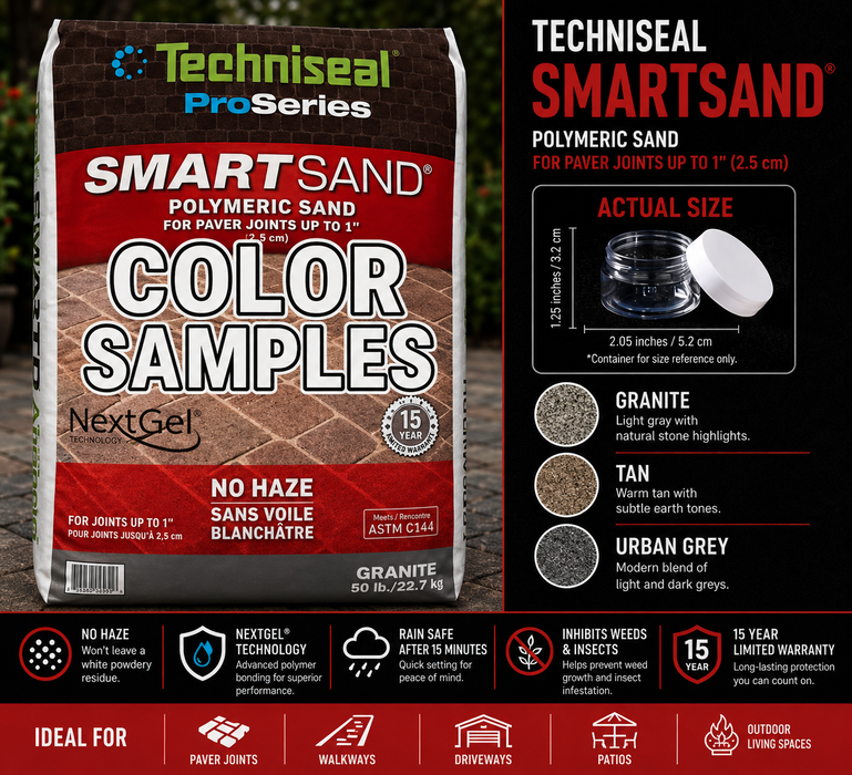 COLOR SAMPLES- Techniseal Smart Sand Polymeric Sand