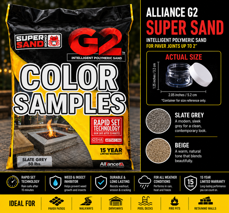 COLOR SAMPLES- Alliance G2 Super Sand Polymeric Sand