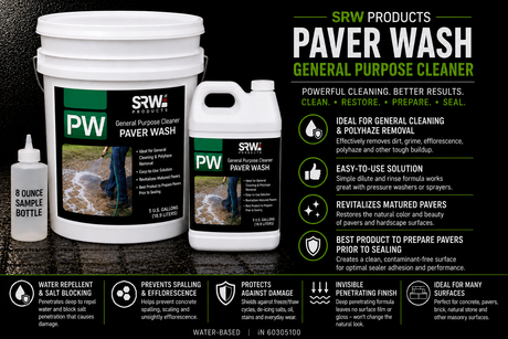 SRW PW Paver Wash Pre-Seal Cleaner Sample