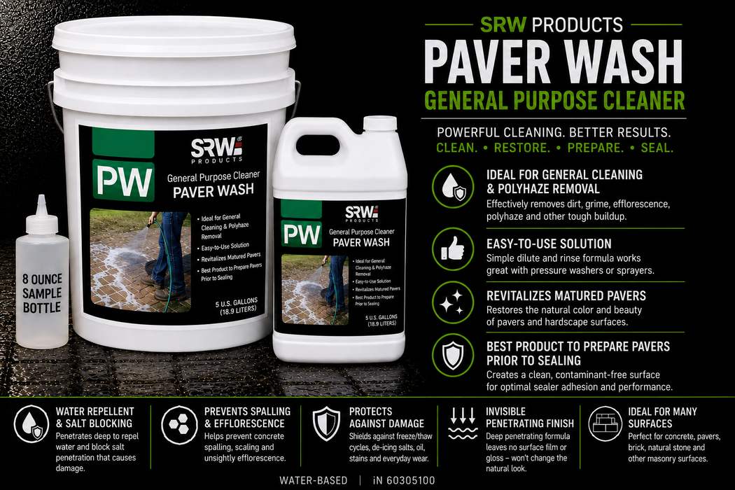 SRW PW Paver Wash Pre-Seal Cleaner Sample