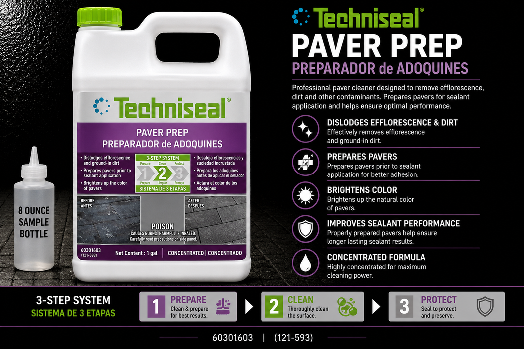 Techniseal Paver Prep Efflorescence Cleaner Sample