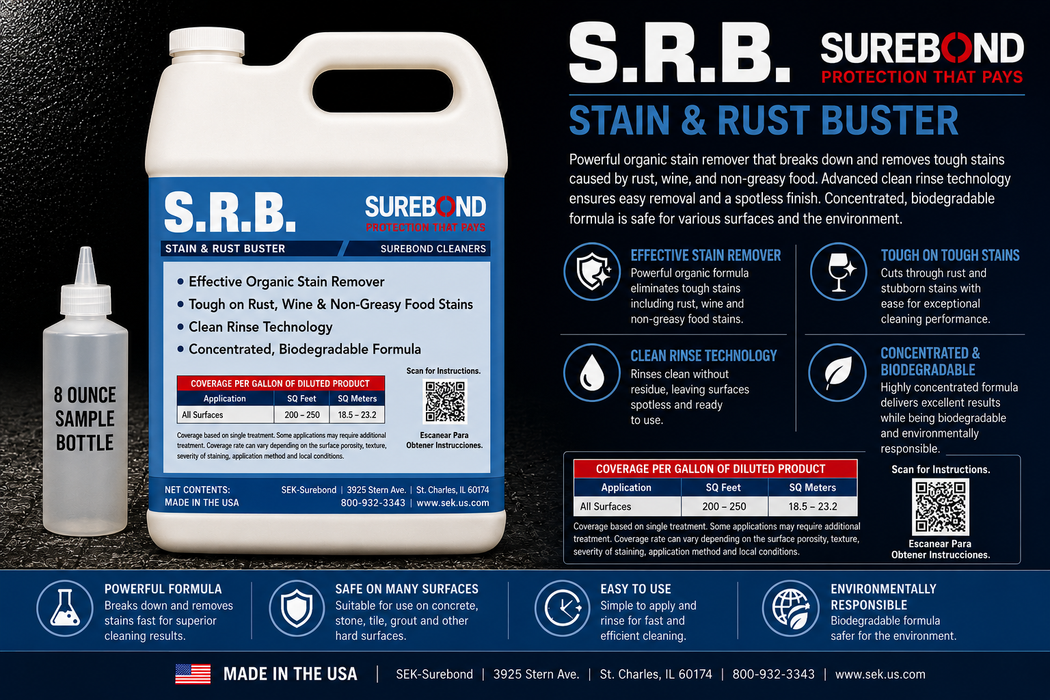 SEK Surebond S.R.B. Stain and Rust Buster Sample