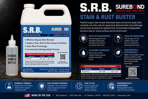 SEK Surebond S.R.B. Stain and Rust Buster Sample