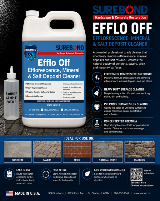 SEK Surebond Efflo Off Efflorescence Cleaner Sample
