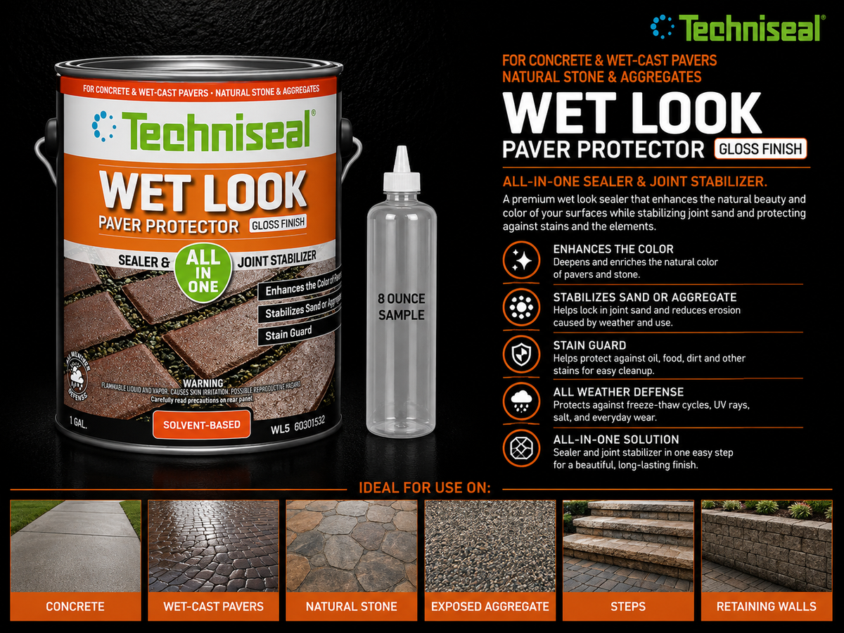 Techniseal WL5 Wet Look Sealer and Joint Stabilizer Sample