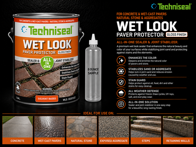 Techniseal WL5 Wet Look Sealer and Joint Stabilizer Sample