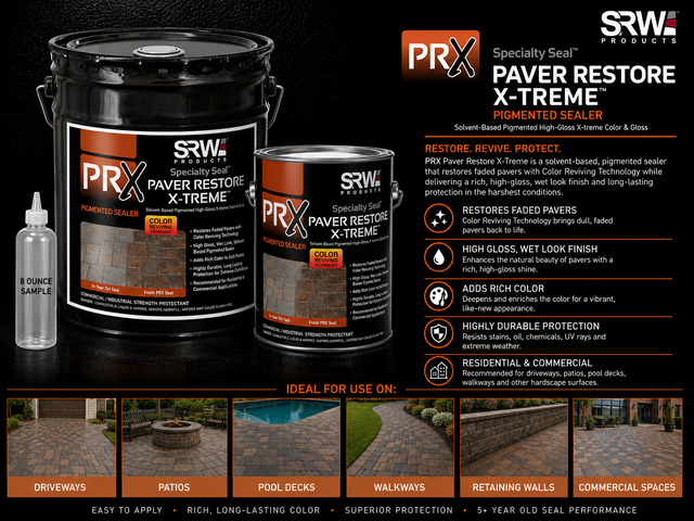 SRW PRX Paver Restore X-Treme Pigmented Sealer Sample