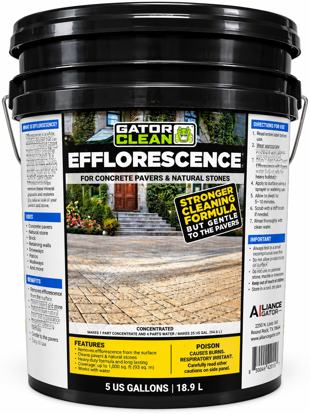 Alliance Gator Efflorescence Cleaner Concentrated for Pavers and Natural Stone