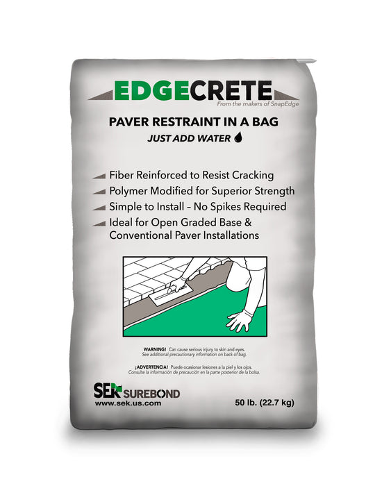 SEK Surebond EdgeCrete cementitious paver edge restraint 50 lb bag