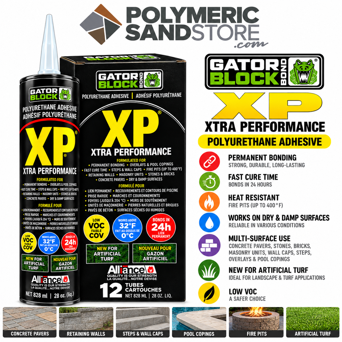 Alliance Gator Block Bond XP Low VOC Polyurethane Adhesive