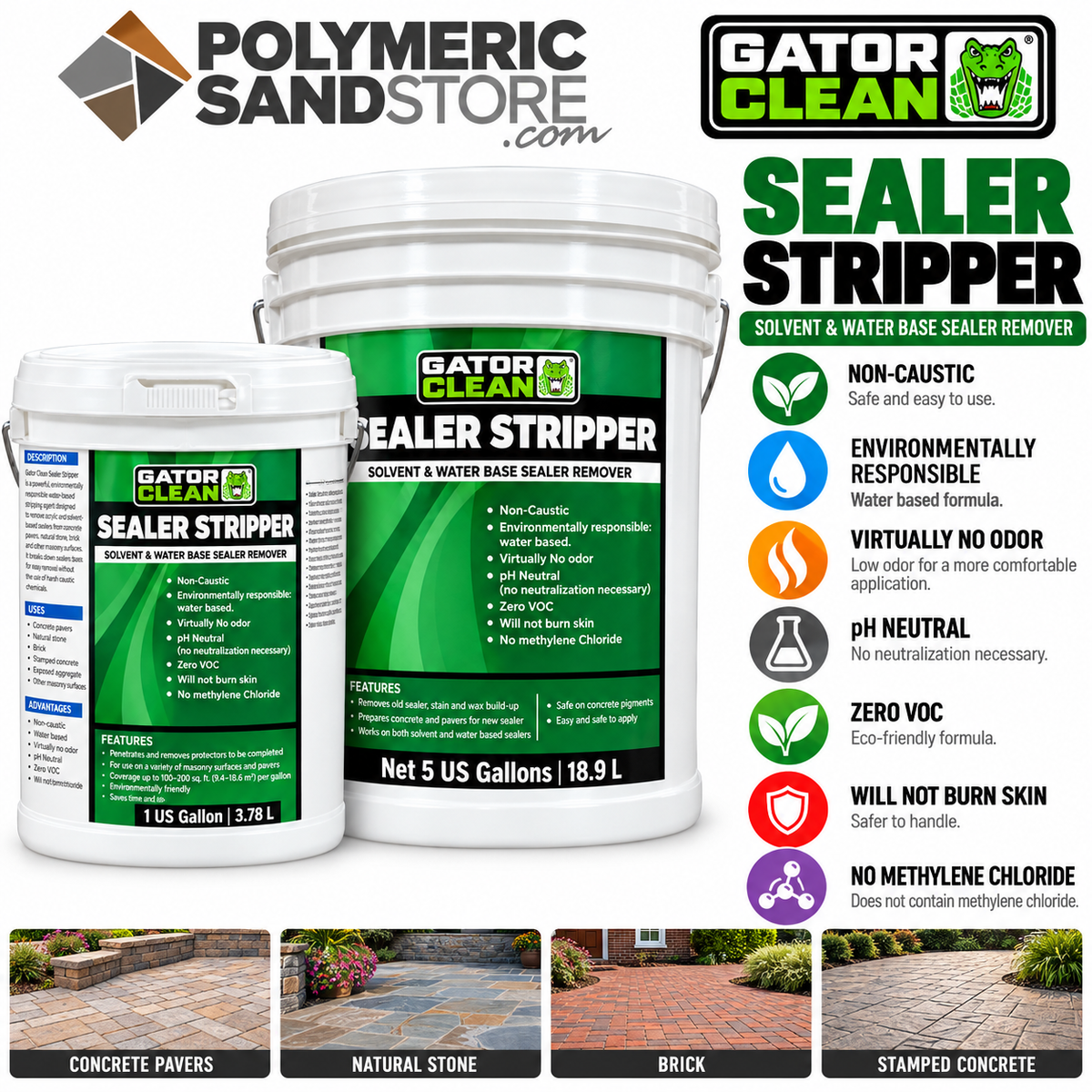 Alliance Gator Sealer Stripper for Concrete Pavers and Natural Stone