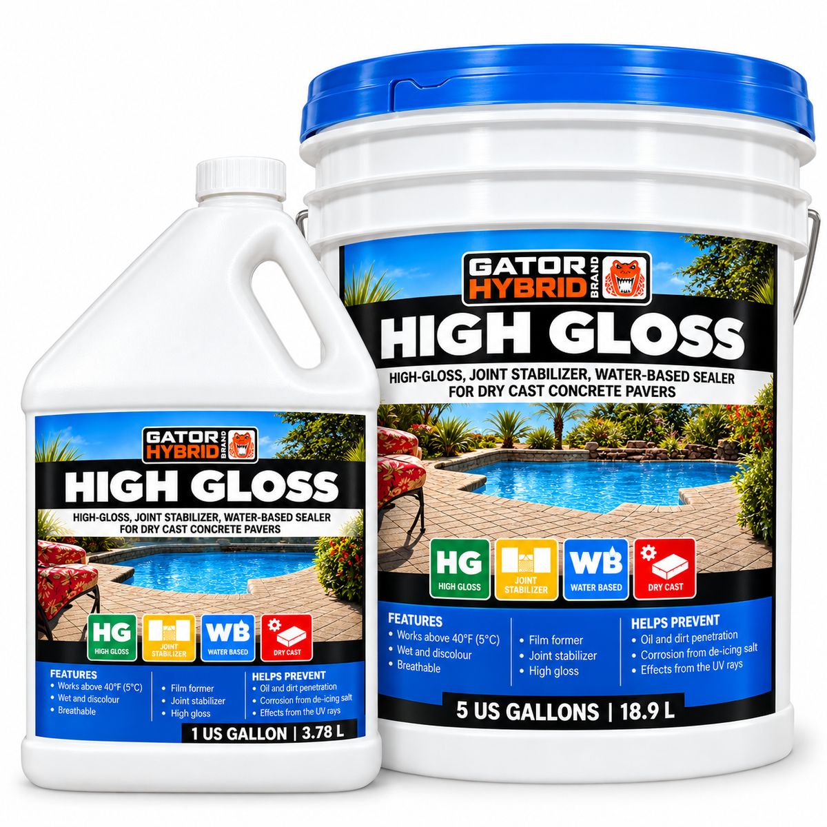 Alliance Gator Hybrid Seal High Gloss Water Based Paver Sealer