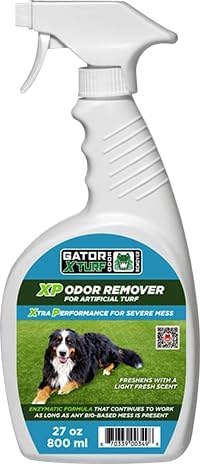 Gator Xturf XP Odor Remover enzymatic spray bottle 27 oz 800ml for artificial turf with dog on grass