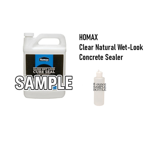HOMAX Clear Natural Wet-Look Concrete Sealer  for concrete sealer testing on driveways, patios, pavers, stamped concrete, exposed aggregate