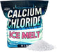 Home & Country USA Calcium Chloride Ice Melt in 8 lb dark blue resealable bag with white granules