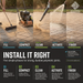 Polymeric sand 5 phase install – fill, compact with plate compactor, clean, water activate, finish 1/8 inch below paver top